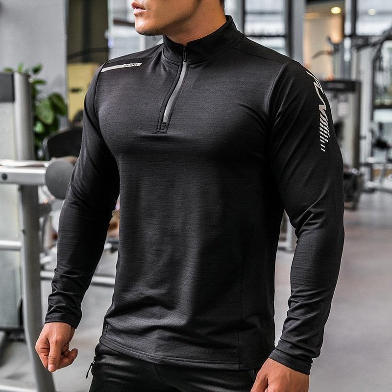 Camisa De Manga Comprida Fitness De Compressão Para Homens - My Store